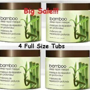 4 Pack Hair Chemist Bamboo Deep Strengthening Mask for Dry Damaged Hair - 8oz ea